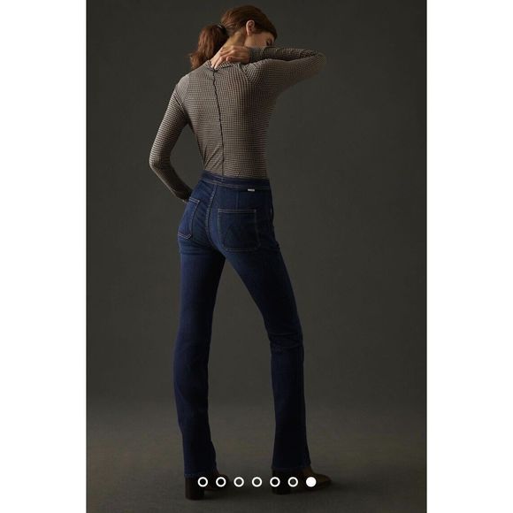 MOTHER The High-Waisted Smokin' Double-Welt Jeans In Off Limits Size 33 - Picture 7 of 12